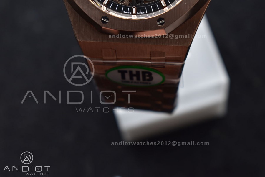 Royal Oak 41mm Openworked 15407OR RG THBF 1:1 Best Edition on RG Bracelet SA3132