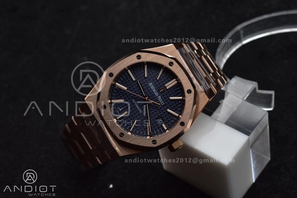 Royal Oak 41mm 15400 RG APSF 1:1 Best Edition Blue...