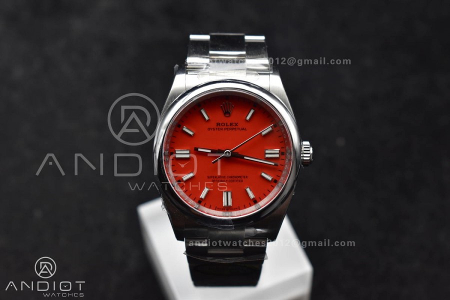 Oyster Perpetual 126000 36mm Clean 1:1 Best Edition 904L Steel Red Dial VR3230