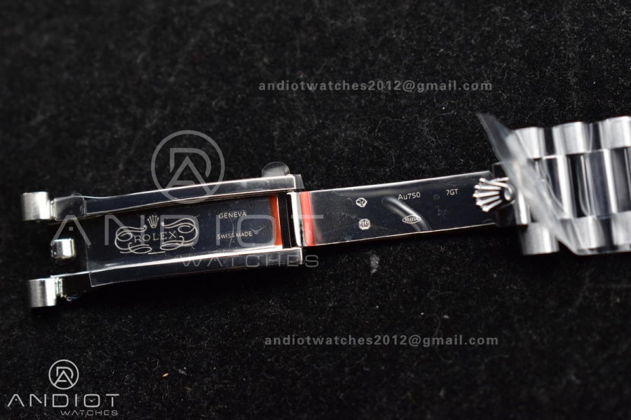 DayDate 40 GMF Tungsten Weighted 904L Steel Blue Dial Roman Markers On President Bracelet A3255 V4