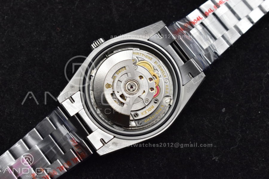 DayDate 40 GMF Tungsten Weighted 904L Steel Blue Dial Roman Markers On President Bracelet A3255 V4
