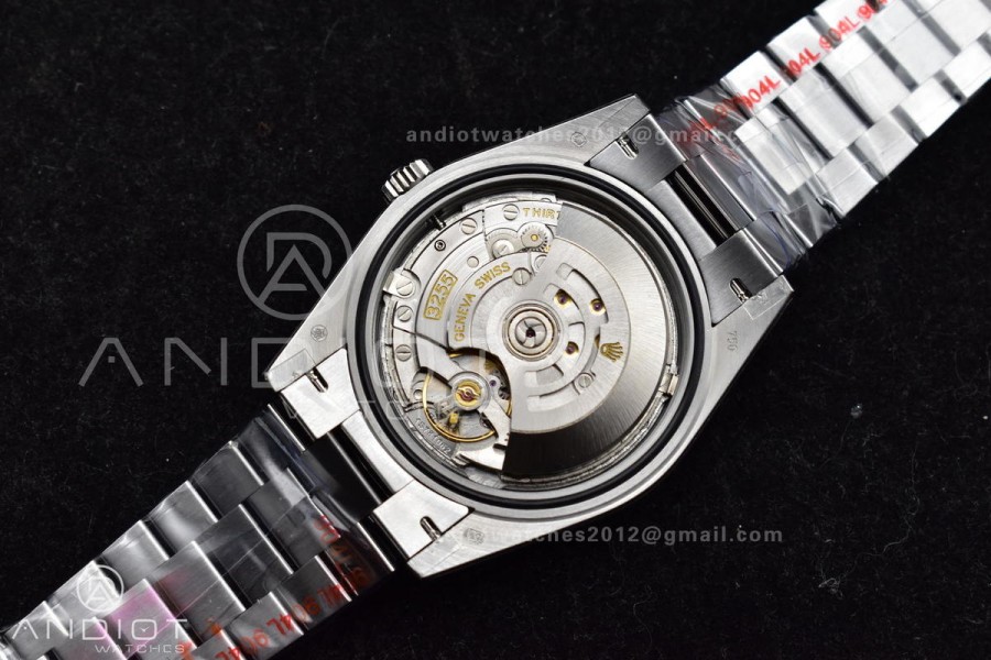 DayDate 40 GMF Tungsten Weighted 904L Steel Blue Dial Roman Markers On President Bracelet A3255 V4
