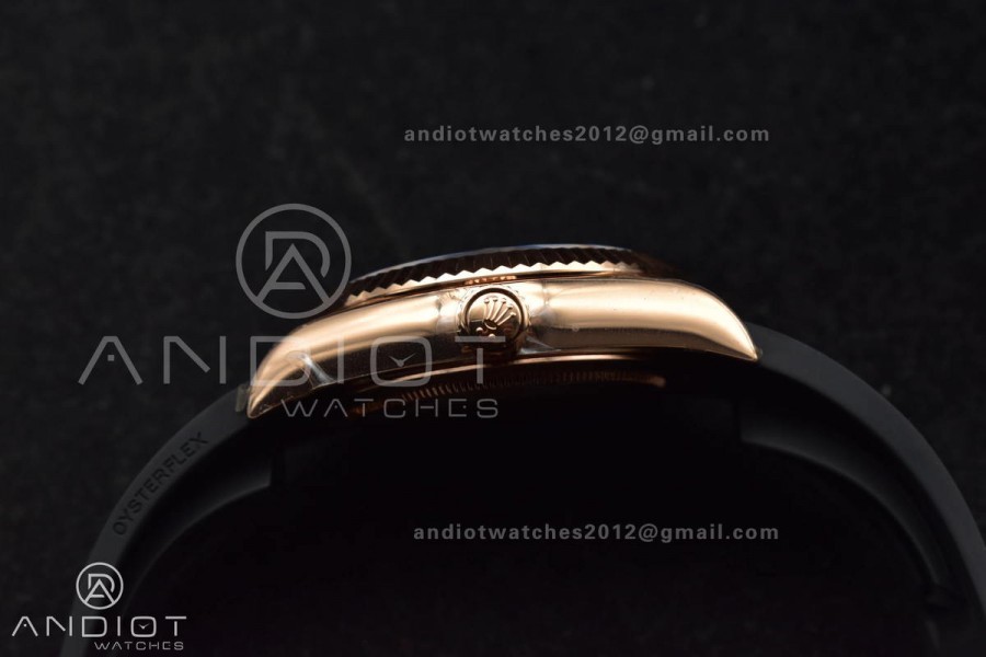 Sky-Dweller 336235 RG ZF 1:1 Best Edition Brown Dial on Oyster-flex Strap A23J (Gain Weight)