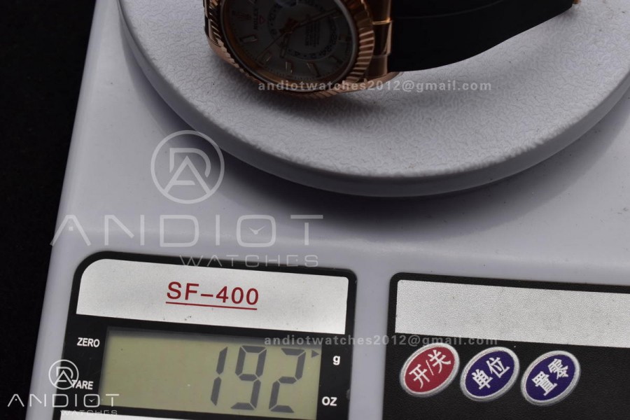 Sky-Dweller 336235 RG ZF 1:1 Best Edition Brown Dial on Oyster-flex Strap A23J (Gain Weight)