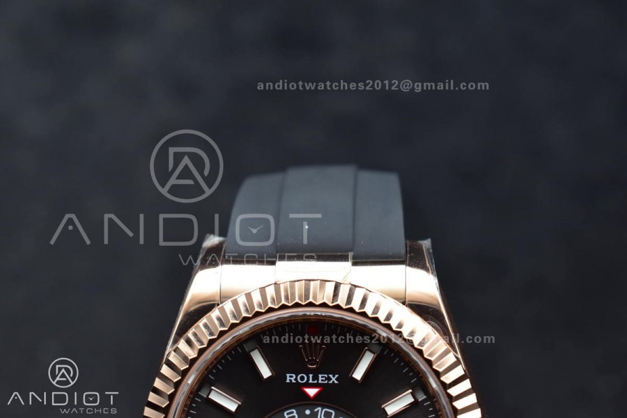 Sky-Dweller 336235 RG ZF 1:1 Best Edition Grey Dial on Oyster-flex Strap A23J (Gain Weight)