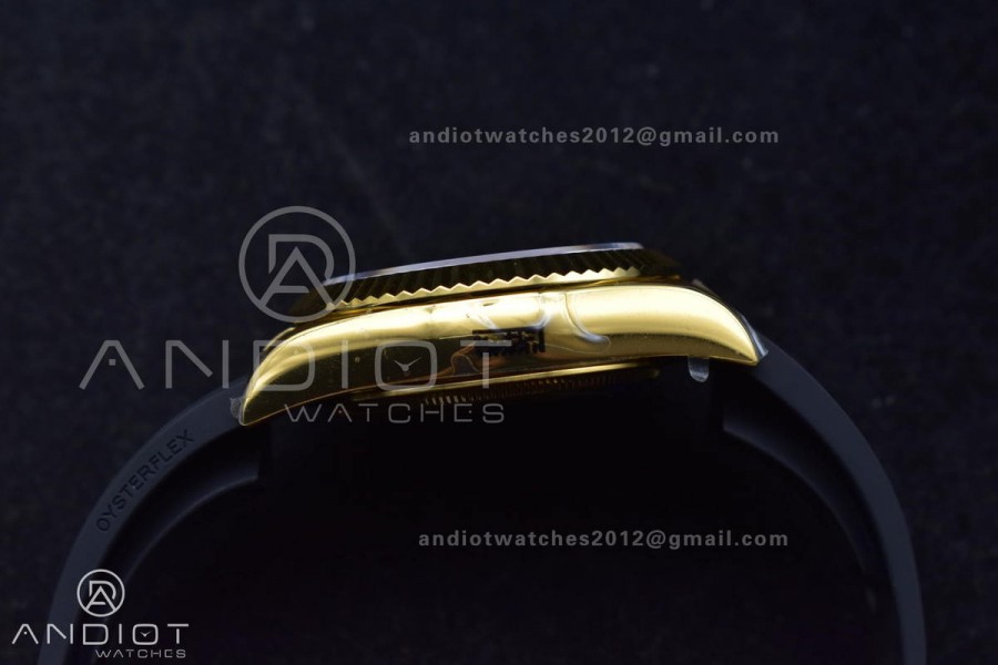 Sky-Dweller 336238 YG ZF 1:1 Best Edition Black Dial on Oysterflex Strap A23J (Gain Weight)