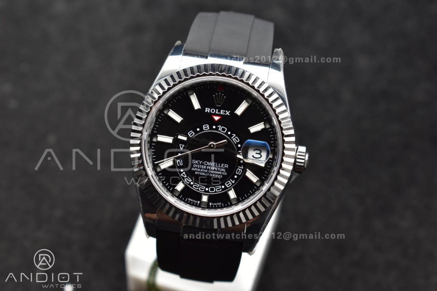 Sky-Dweller 336239 SS ZF 1:1 Best Edition Black Dial on Oysterflex Strap A23J (Gain Weight)