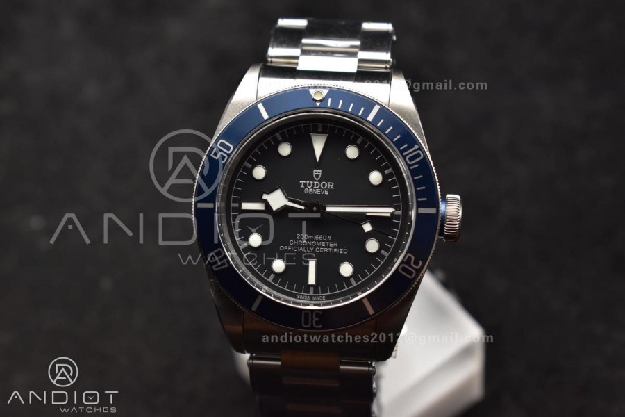 Heritage Black Bay Blue Bezel ZF 1:1 Best Edition on SS Bracelet A2824 V5