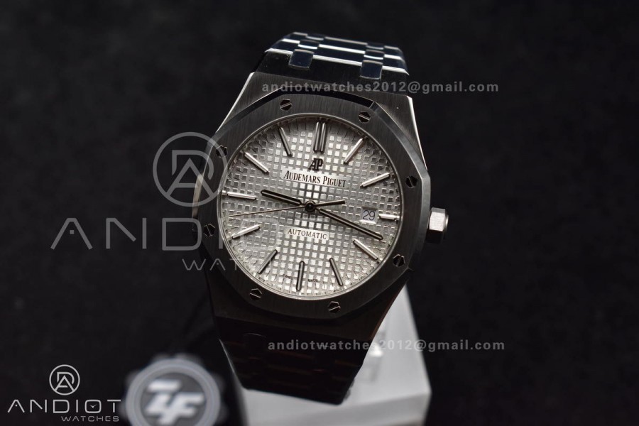 Royal Oak 41mm 15400 SS ZF 1:1 Best Edition White Textured Dial on SS Bracelet A3120