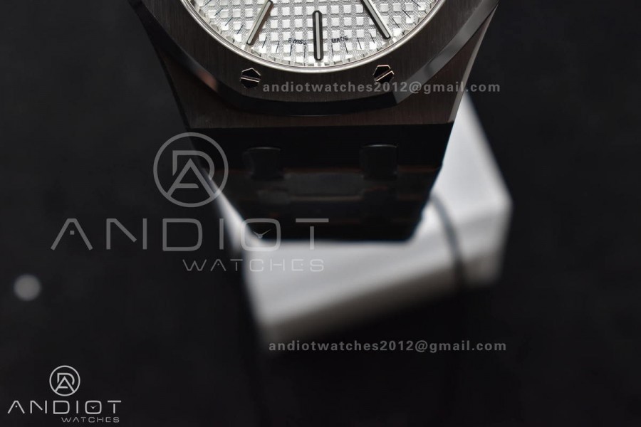 Royal Oak 41mm 15400 SS ZF 1:1 Best Edition White Textured Dial on SS Bracelet A3120