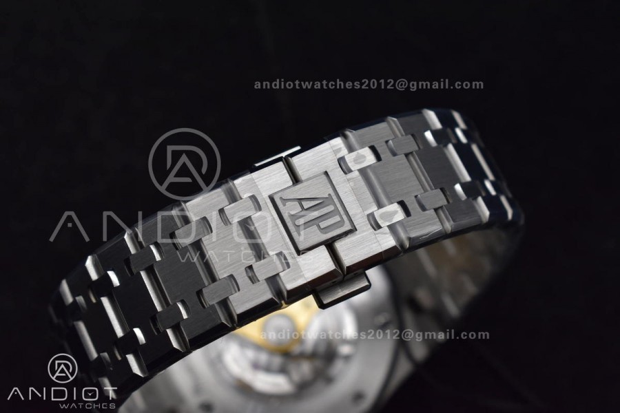 Royal Oak 41mm 15400 SS ZF 1:1 Best Edition White Textured Dial on SS Bracelet A3120