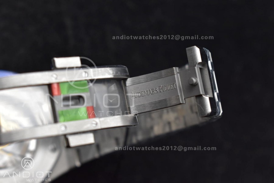 Royal Oak 41mm 15400 SS ZF 1:1 Best Edition Blue Textured Dial on SS Bracelet A3120