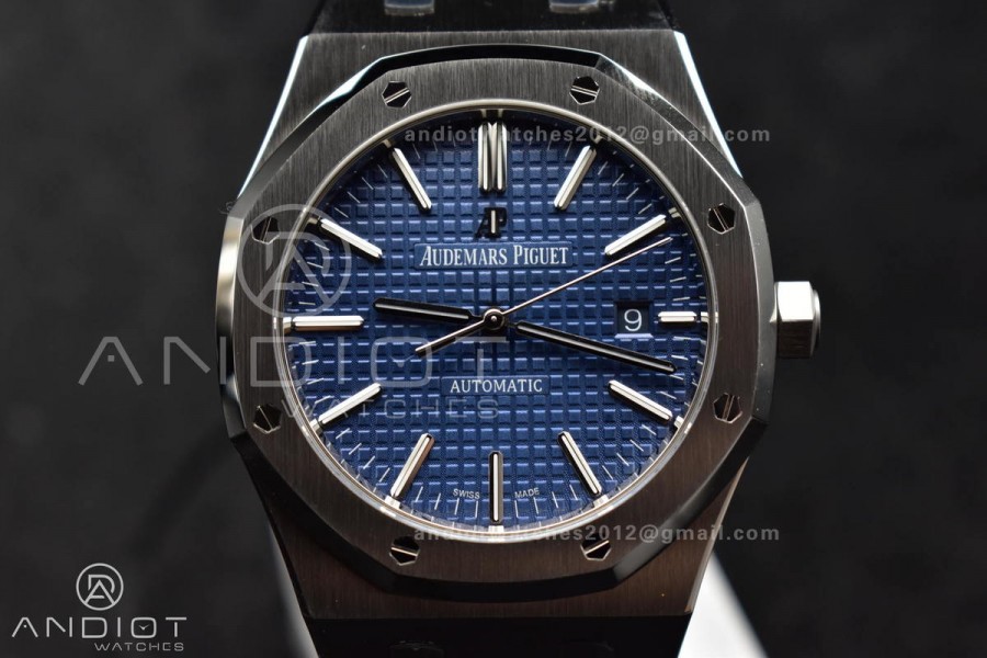 Royal Oak 41mm 15400 SS ZF 1:1 Best Edition Blue Textured Dial on SS Bracelet A3120