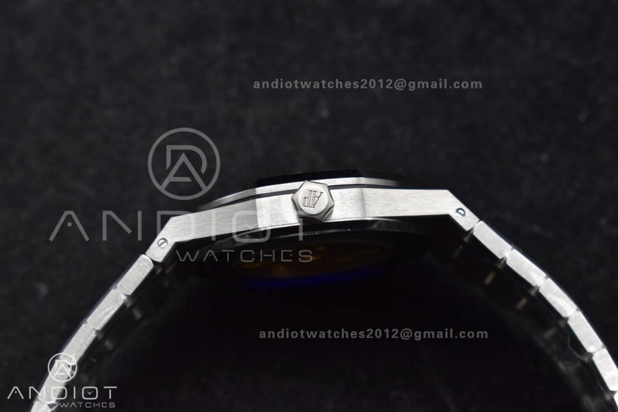 Royal Oak 41mm 15400 SS ZF 1:1 Best Edition Black Textured Dial on SS Bracelet A3120