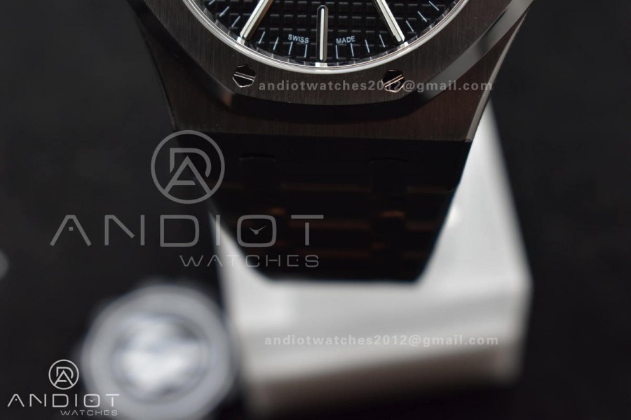 Royal Oak 41mm 15400 SS ZF 1:1 Best Edition Black Textured Dial on SS Bracelet A3120