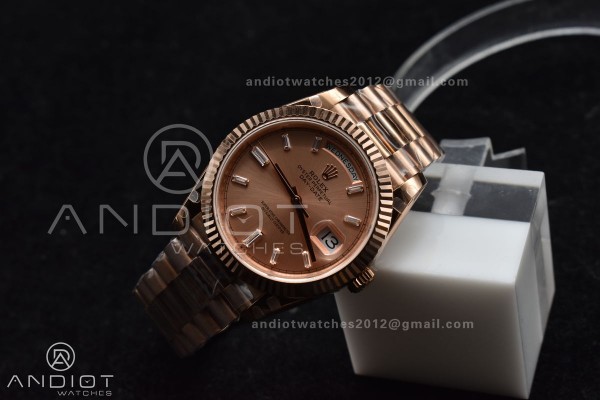 DayDate 40 RG GMF Plated 904L Steel RG Dial Crysta...