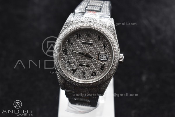 JDF 41mm Best Version Diamond DateJust Arabic Mark...