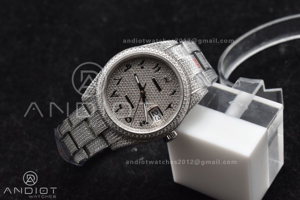 JDF 41mm Best Version Diamond DateJust Arabic Mark...