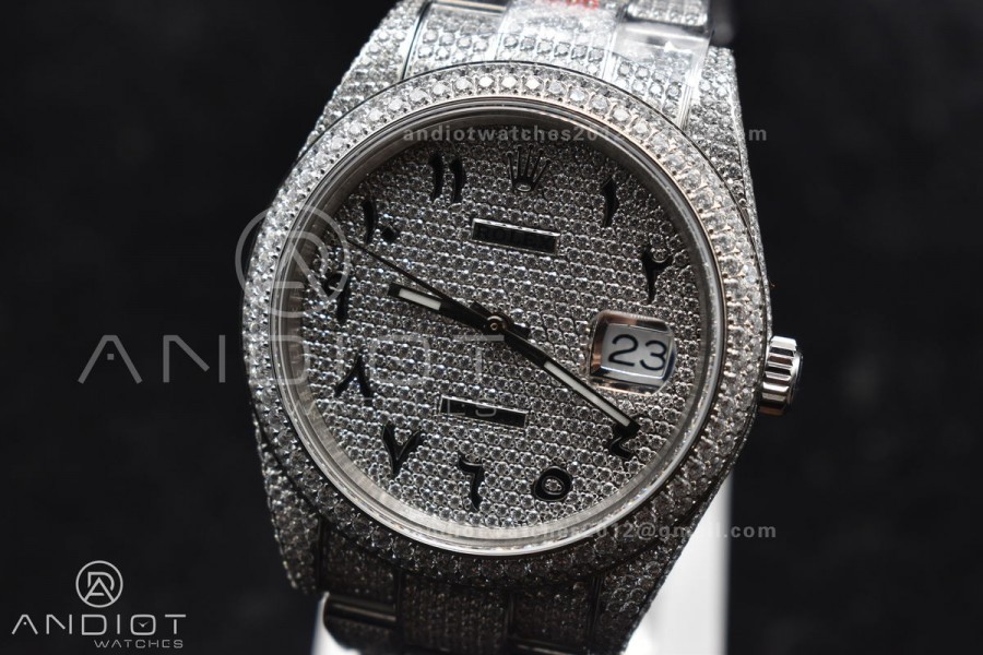 JDF 41mm Best Version Diamond DateJust Arabic Markers with Numerical Date Wheel