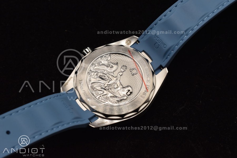Aqua Terra 41mm VSF 1:1 Best Edition Summer Blue Dial on Blue Rubber Strap A8900 Super Clone