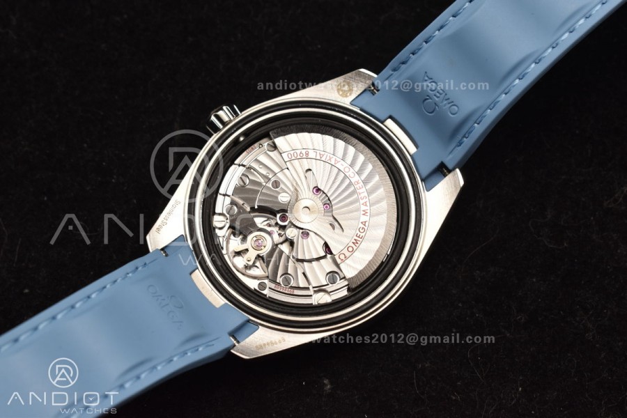 Aqua Terra 41mm VSF 1:1 Best Edition Summer Blue Dial on Blue Rubber Strap A8900 Super Clone