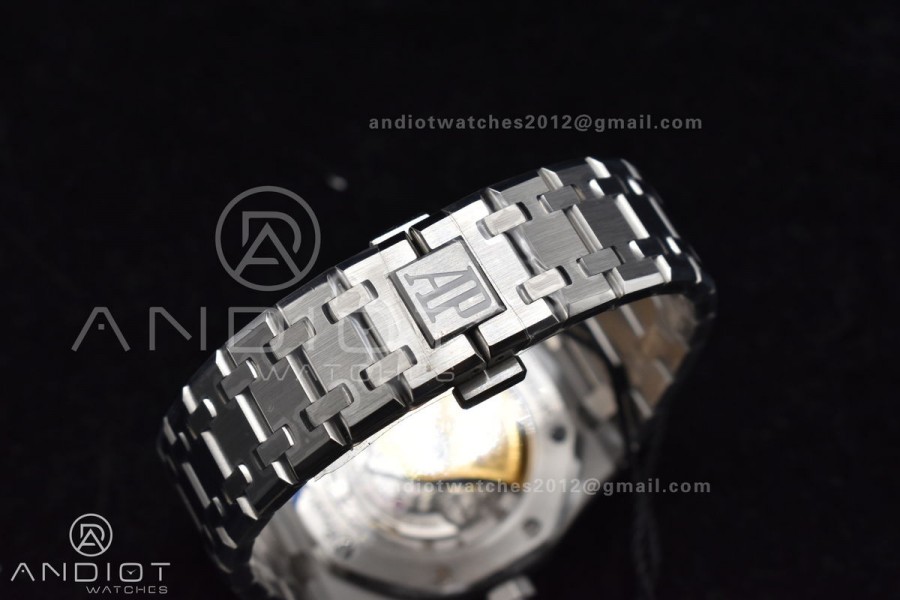 Royal Oak 37mm 15450 SS ZF 1:1 Best Edition Gray Textured Dial on SS Bracelet SA3120 Super Clone