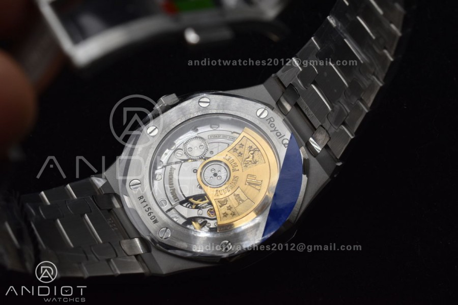 Royal Oak 37mm 15450 SS ZF 1:1 Best Edition Gray Textured Dial on SS Bracelet SA3120 Super Clone