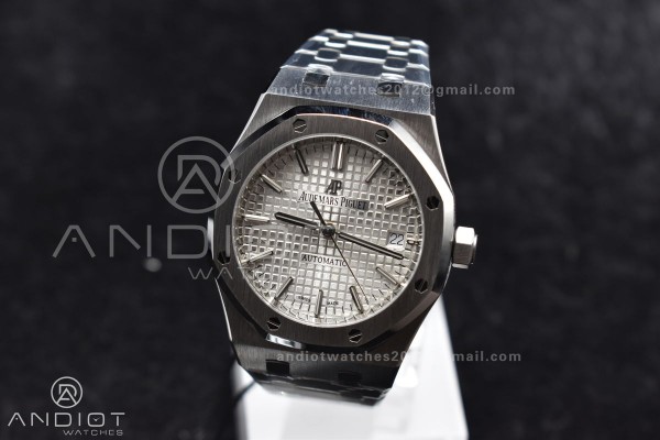 Royal Oak 37mm 15450 SS ZF 1:1 Best Edition White ...