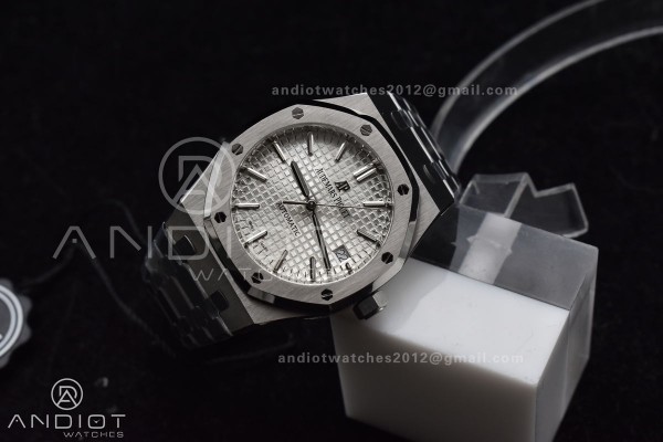 Royal Oak 37mm 15450 SS ZF 1:1 Best Edition White ...