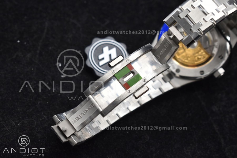 Royal Oak 37mm 15450 SS ZF 1:1 Best Edition Blue Textured Dial on SS Bracelet SA3120 Super Clone