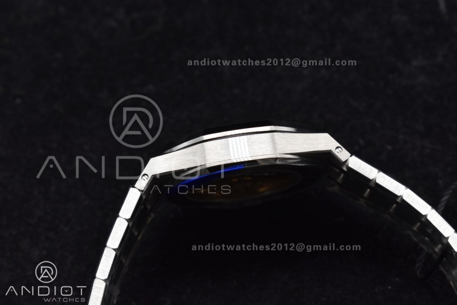 Royal Oak 37mm 15450 SS ZF 1:1 Best Edition Blue Textured Dial on SS Bracelet SA3120 Super Clone