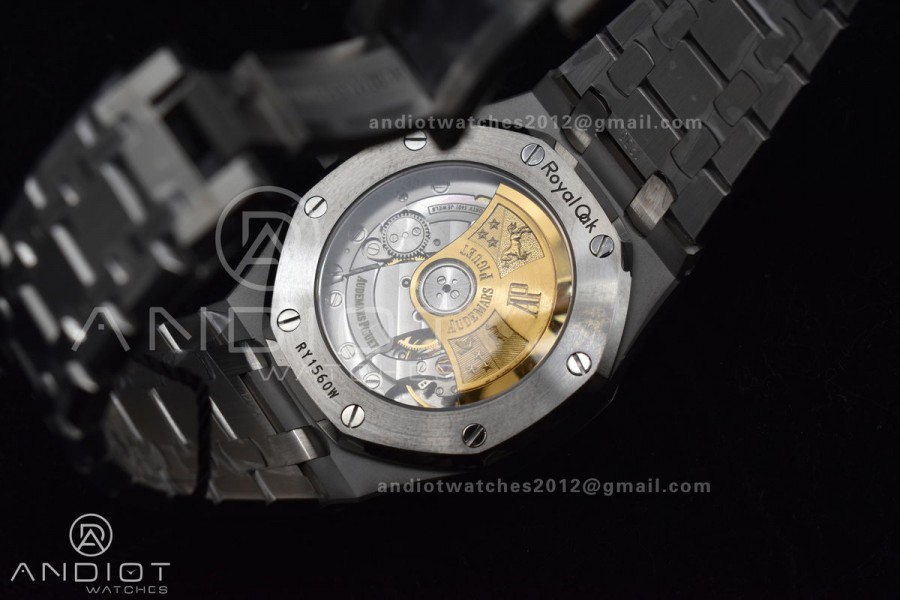 Royal Oak 37mm 15450 SS ZF 1:1 Best Edition Blue Textured Dial on SS Bracelet SA3120 Super Clone