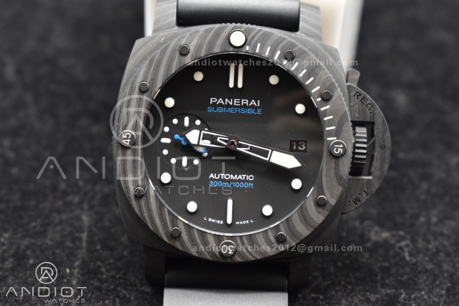 PAM2231 Carbotech 42mm VSF Best Edition Black Dial on Rubber Strap P.900 Clone