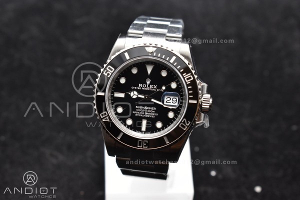 Submariner 41mm 126610 LN Black Ceramic 904L Steel...
