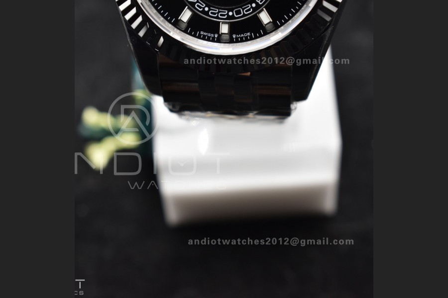 Sky-Dweller 326934 904L SS ZF 1:1 Best Edition Black Dial on SS Jubilee Bracelet A2824