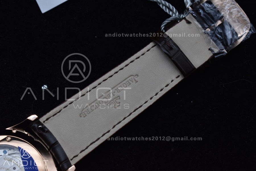 Master Ultra Thin Moon RG APSF 1:1 Best Edition White Dial on Brown Leather Strap SA925 Super Clone