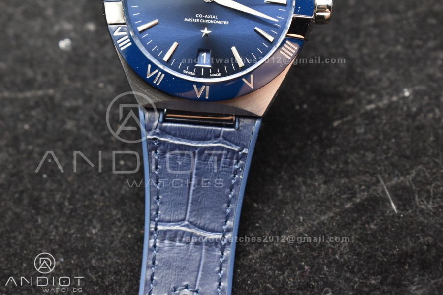 Constellation Blue Ceramic SS VSF 1:1 Best Edition Blue Dial on Blue Gummy Strap A8900 Super Clone