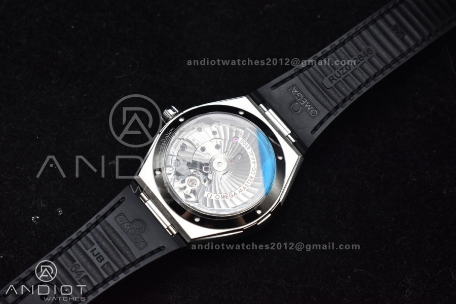 Constellation Black Ceramic SS VSF 1:1 Best Edition Black Dial on Black Gummy Strap A8900 Super Clone