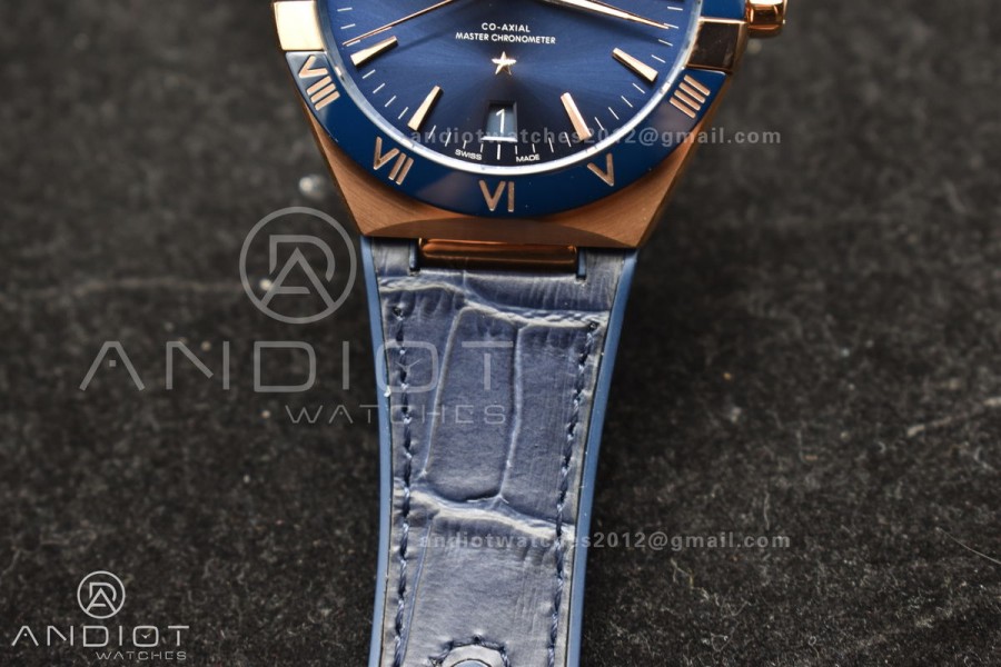 Constellation Blue Ceramic YG VSF 1:1 Best Edition Blue Dial On Blue Gummy Strap A8900 Super Clone