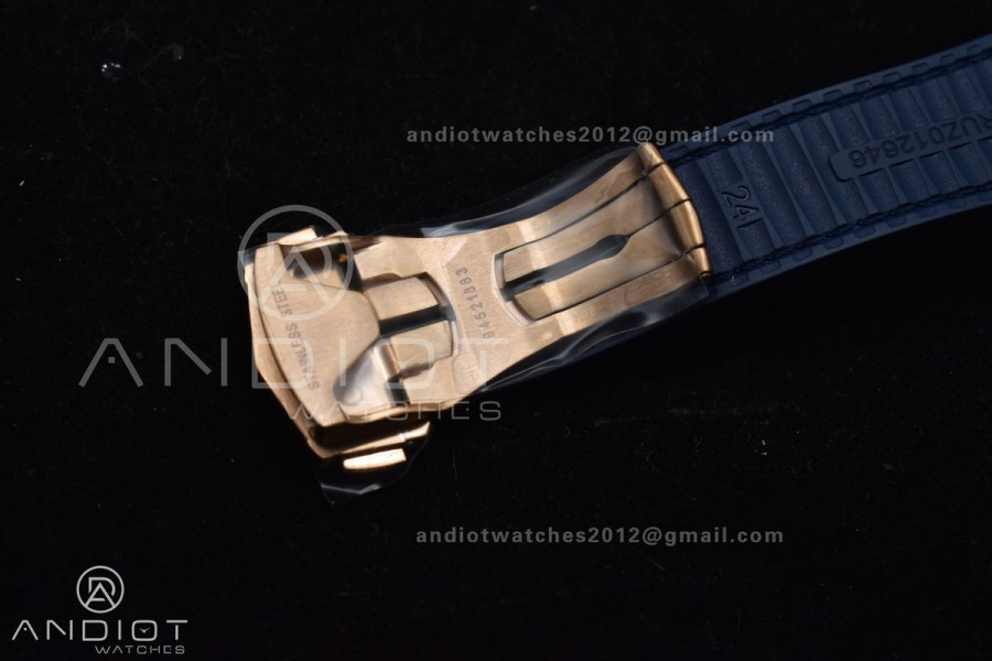 Constellation Blue Ceramic YG VSF 1:1 Best Edition Blue Dial On Blue Gummy Strap A8900 Super Clone