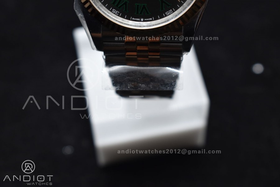 DateJust 36 126231 Clean 1:1 Best Edition 904L Steel Gray DIal Green Roman Marker on SS/RG Jubilee Bracelet VR3235