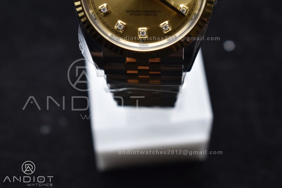 DateJust 36 126233 Clean 1:1 Best Edition 904L Steel YG Diamonds Dial on SS/YG Jubilee Bracelet VR3235