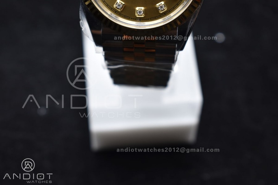 DateJust 36 126233 Clean 1:1 Best Edition 904L Steel YG Diamonds Dial on SS/YG Jubilee Bracelet VR3235