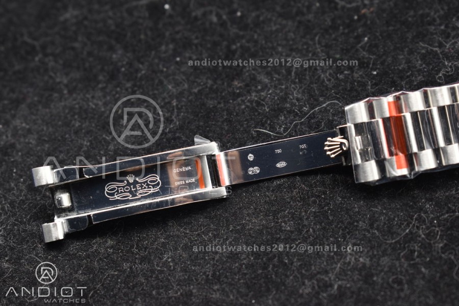 DayDate 40 SS GMF 904L Steel Ice Blue Stick Dial On President Bracelet A3255 V2