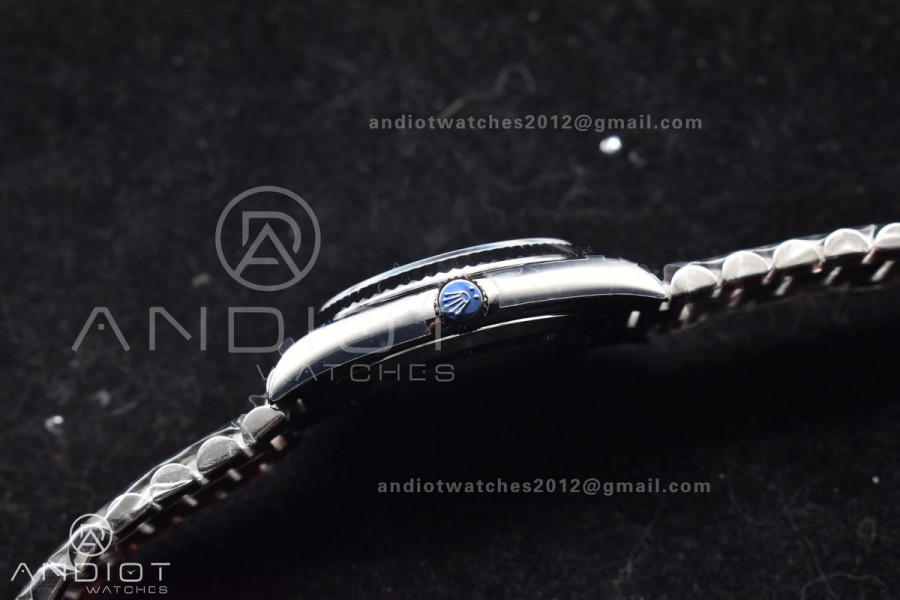 DayDate 40 SS GMF 904L Steel Ice Blue Stick Dial On President Bracelet A3255 V2