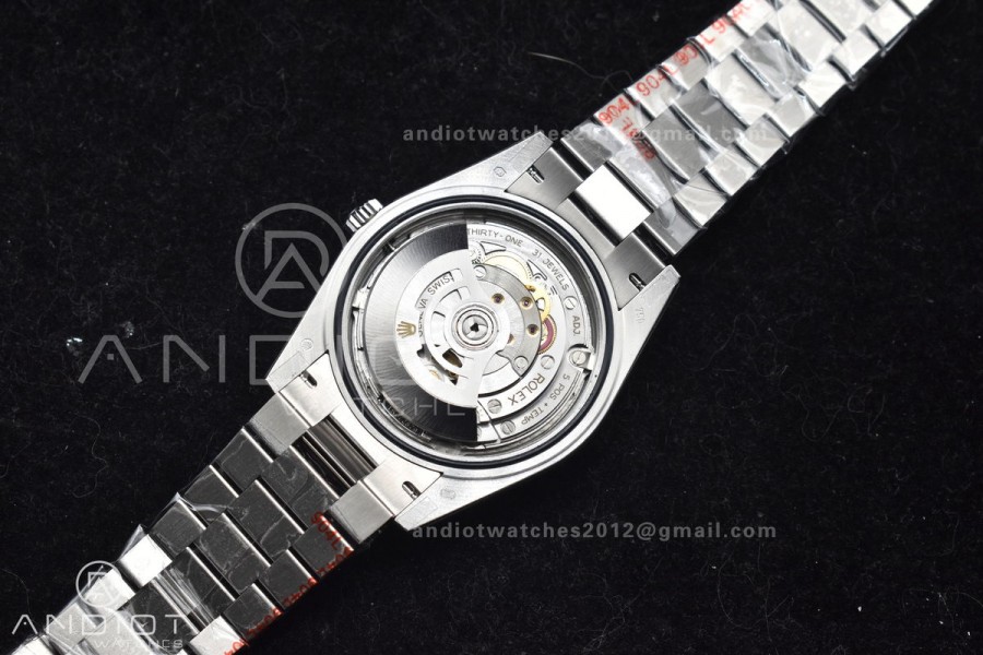 DayDate 40 SS GMF 904L Steel Ice Blue Stick Dial On President Bracelet A3255 V2
