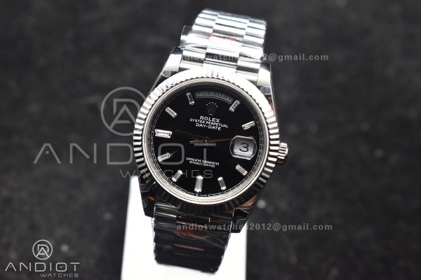 DayDate 40 SS GMF Gain Weight Black Crystal Dial O...