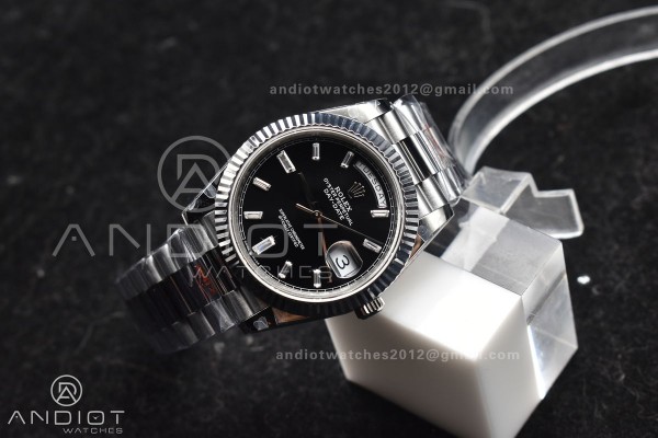 DayDate 40 SS GMF Gain Weight Black Crystal Dial O...