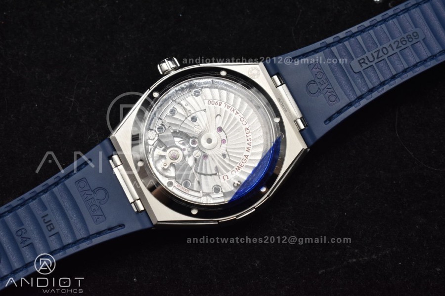 Constellation Blue Ceramic SS VSF 1:1 Best Edition White Dial on Blue Gummy Strap A8900 Super Clone