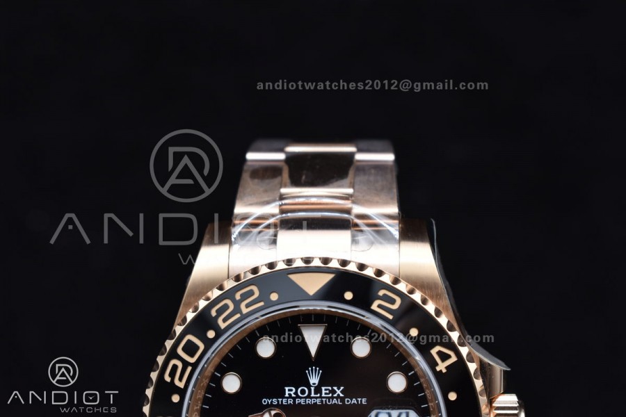 GMT Master II 126715 CHNR 904L SS ARF 1:1 Best Edition on RG Bracelet New SH3285 CHS